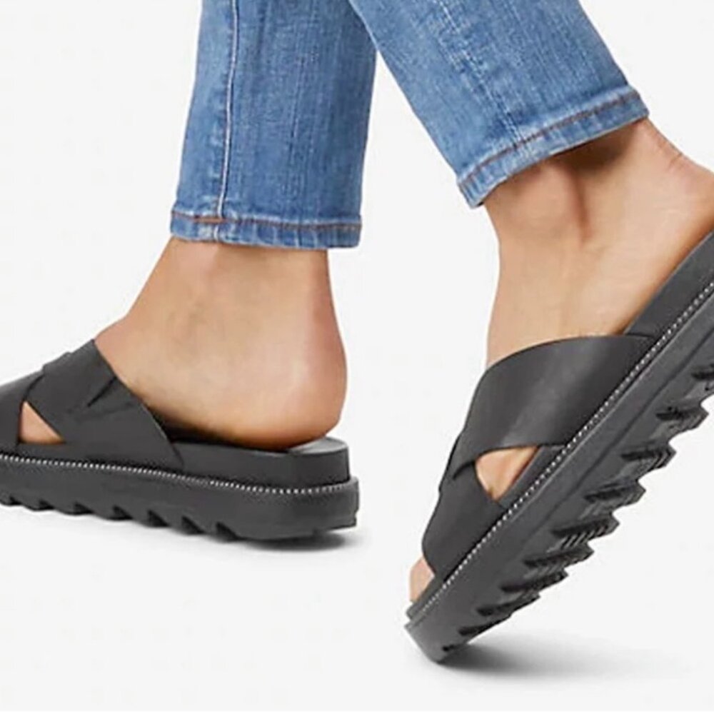 Sorel - Roaming Criss Cross Slide in Black, US 9 NWOT